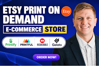 integrate setup printify gelato with etsy shopify print on demand store listing