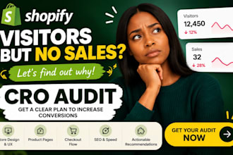 audit your shopify store for UX, SEO and conversion issues, shopify cro audit