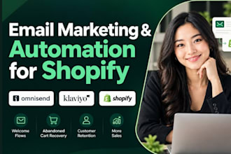setup omnisend or klaviyo email marketing, omnisend automation omnisend shopify