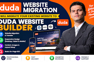migrate your existing website on duda website builder