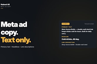 write meta facebook and instagram ad copy for your product