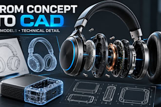 create cad models for gadgets, headphones, speakers and electronic housings