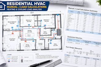 perform residential hvac manual j heating and cooling load calculations