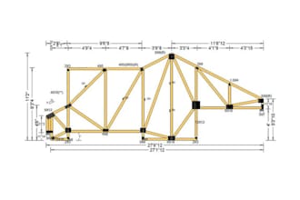 design howe and warren timber roof trusses with calculations