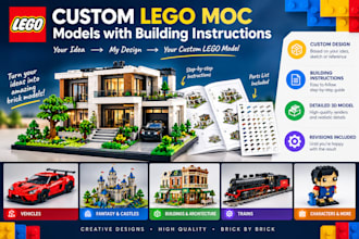 design custom lego moc models with building instructions