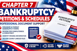prepare chapter 7 bankruptcy petitions and schedules