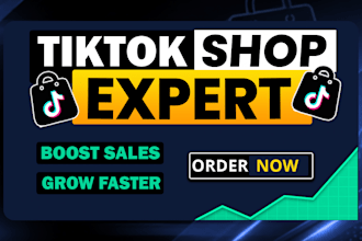 provide tiktok shop setup, product listing and store manager