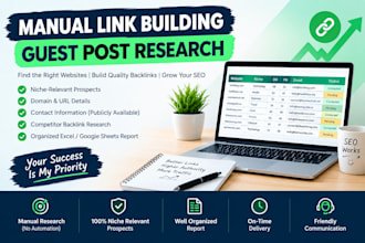 manual link building and guest post research