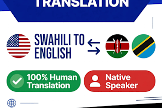 translate english to swahili and swahili to english accurately