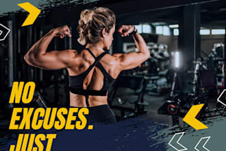 design professional gym and fitness social media posts