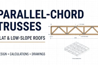 design parallel chord timber roof trusses for flat roofs