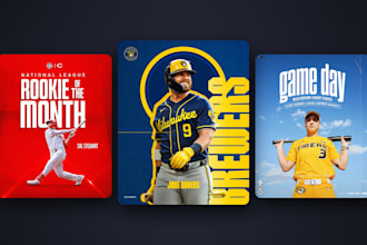 design baseball and softball gameday graphics for your team