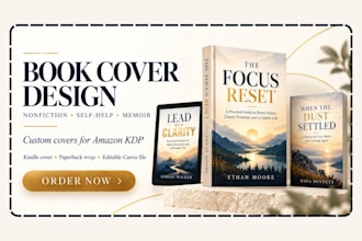 design nonfiction, self help and memoir book covers for amazon KDP