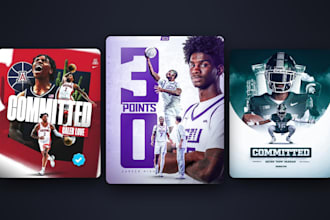 design sports posters and social media graphics