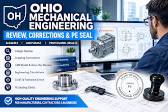 provide ohio mechanical engineering review, corrections and pe sealing