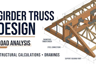 design timber girder roof trusses with structural calculations