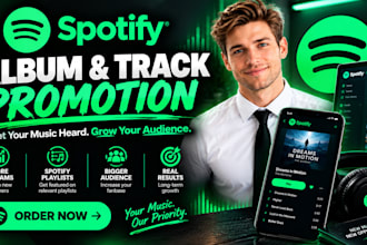 do spotify album promotion, spotify music track promotion