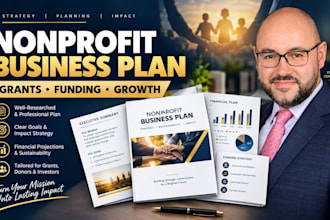 write a nonprofit business plan for grants and funding