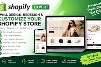 design functional shopify website for your brand