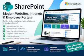 design a modern sharepoint website, intranet and employee portal