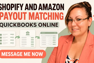 reconcile shopify and amazon payouts in quickbooks online
