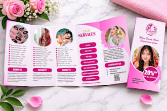 create a modern and print ready tri fold brochure design