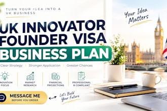 write a visa business plan for US e2 UK innovator founder or canada startup visa