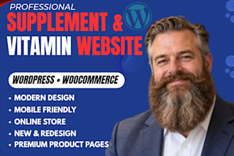 build a wordpress supplement and vitamin website