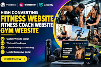 build fitness website, fitness coach, fitness trainer, gym website, yoga website