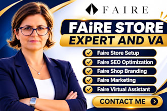 do faire wholesale store setup faire marketing shop branding virtual assistant