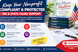 prepare and file your nonprofit 501c3 annual tax return form 990 990 ez 990n