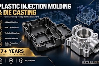 design plastic injection molded and die cast mechanical parts