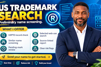 run a US trademark search and clearance screen