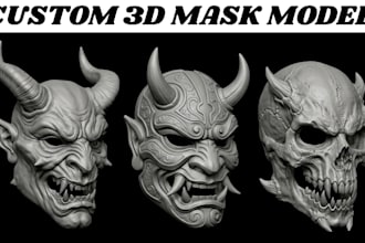 sculpt custom 3d printable mask 3d cosplay mask 3d helmet model cosplay printing
