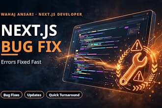 fix nextjs bugs and errors or update your web app