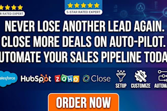 setup, customize and automate salesforce, close, hubspot or zoho CRM workflows