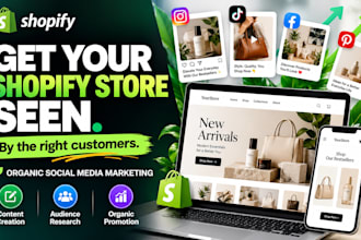 do shopify marketing and organic promotion to attract store traffic