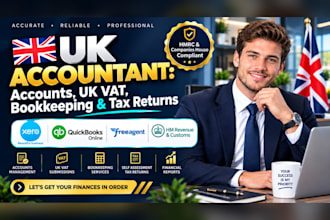 be your UK accountant for accounts, UK vat, bookkeeping, and tax return