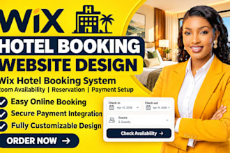 do wix hotel booking system, room availability, reservation and payment setup