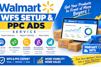set up walmart wfs and manage walmart PPC ads