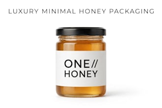 design luxury minimal packaging for honey, coffee, tea