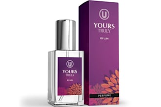 crate luxury perfume label, logo, cosmetics with custom label