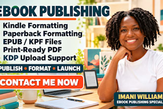 do KDP ebook formatting and publishing for kindle and paperback