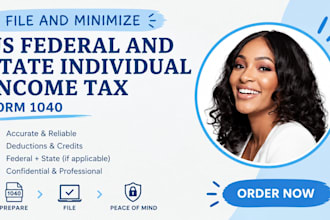 file and minimize US federal and state individual income tax, form 1040