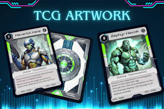 fantasy rpg cards custom tcg cards game template trading card game card game art