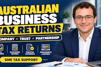 prepare australian company tax, trust tax and partnership tax returns for smes