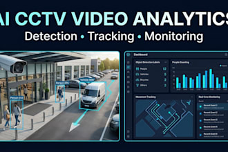 develop ai cctv video analytics, object detection and video analytics tracking