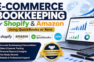 do e commerce bookkeeping for shopify amazon using quickbooks or xero