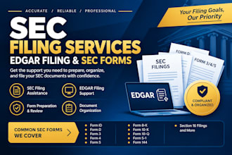 do sec filings, edgar filing, and sec forms professionally