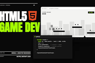 develop a professional HTML5 game with animations and sound